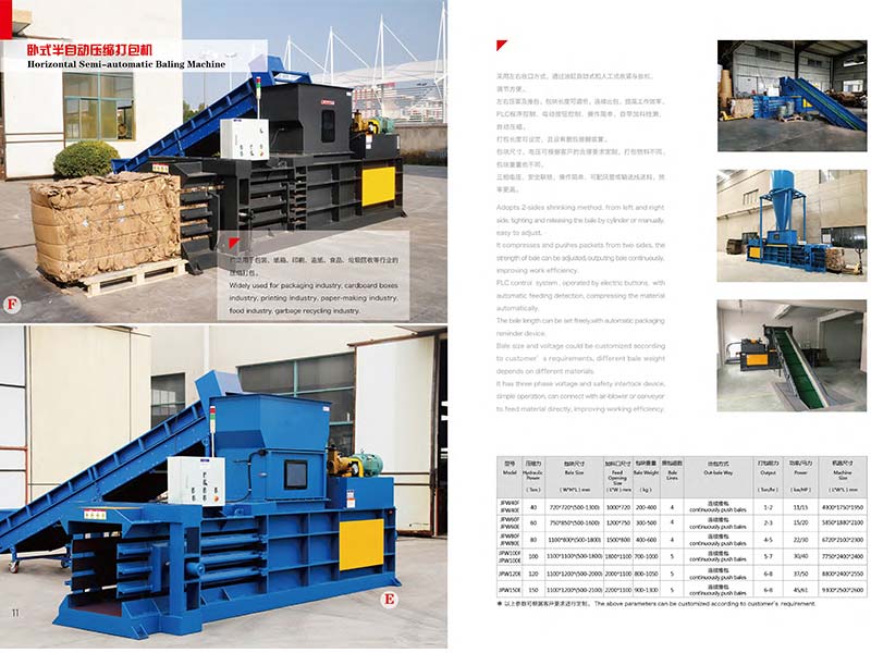 Horizontal Semi Baling Machine